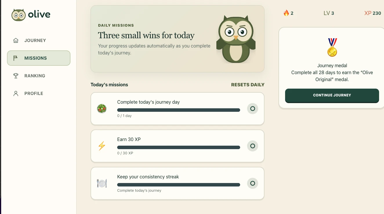 Daily Missions interface preview